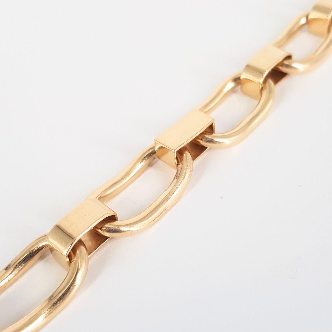Women's or Men's 9ct Yellow Gold Large Curb Link Bracelet