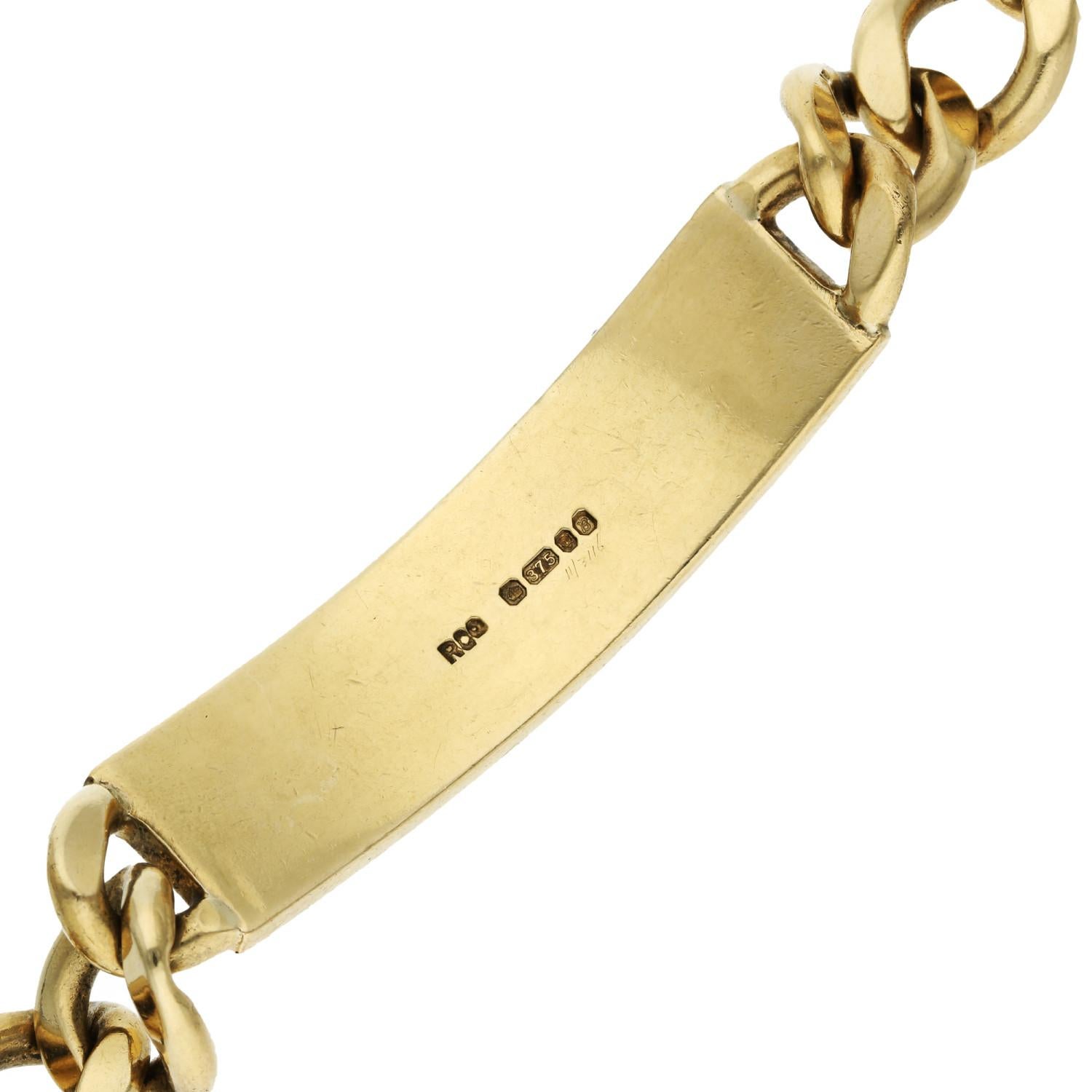 gold identity bracelet mens