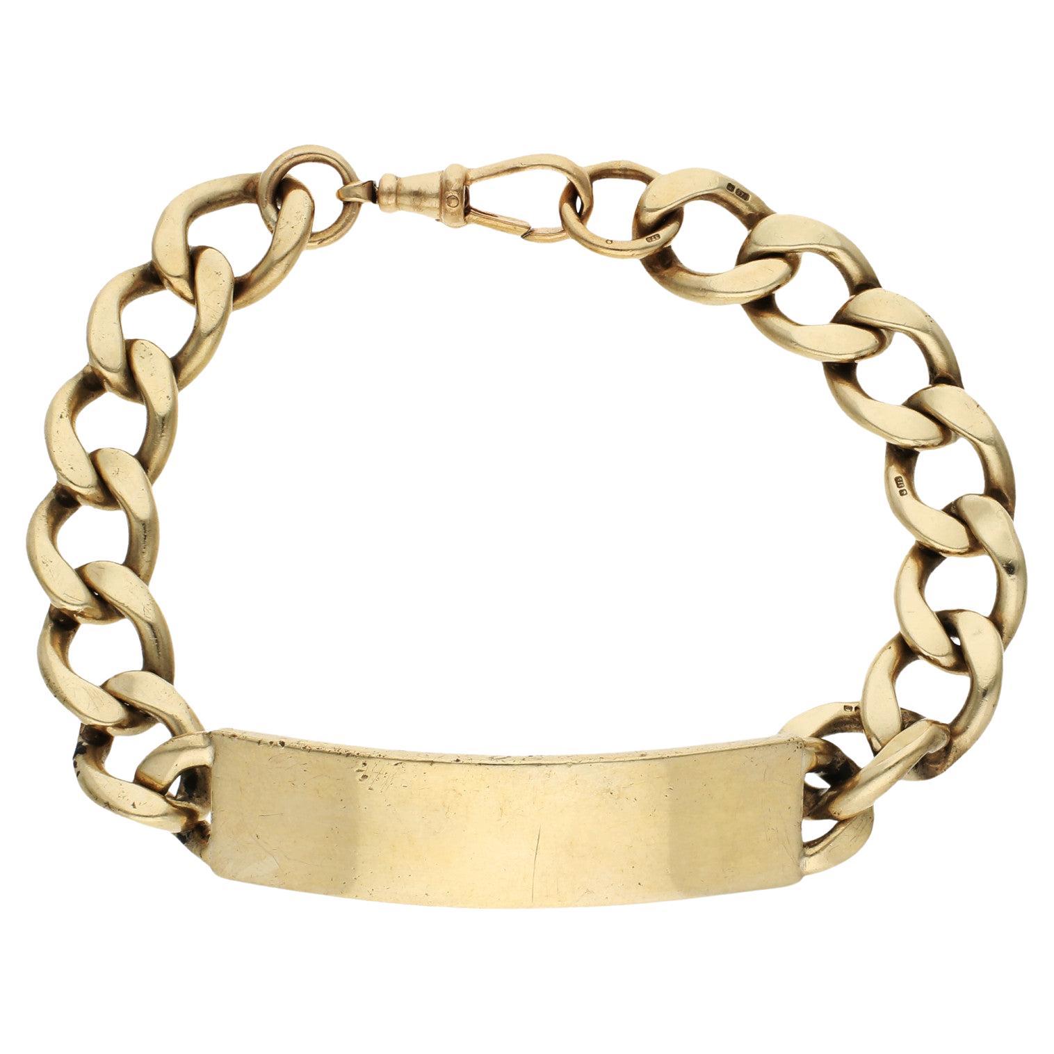 9ct gold mens bracelet best sale