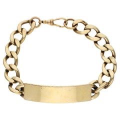 Vintage 9ct Yellow Gold Men's Identity Bracelet 56.30 grams