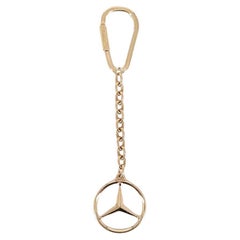 9ct Yellow Gold Mercedes Key Ring Chain
