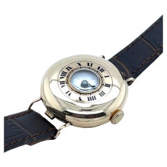 9ct Yellow Gold Watch on Brown Leather Strap