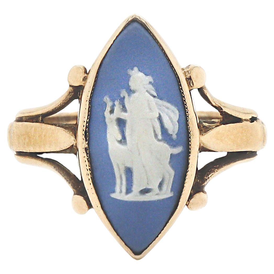 9CT Yellow Gold Wedgewood Dress Ring