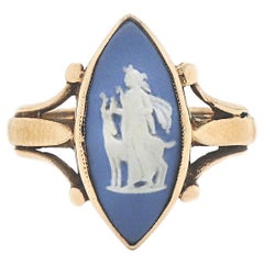 9CT Yellow Gold Wedgewood Dress Ring