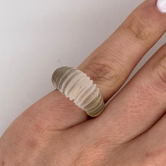 Anello in oro giallo 9ct con cristalli bianchi