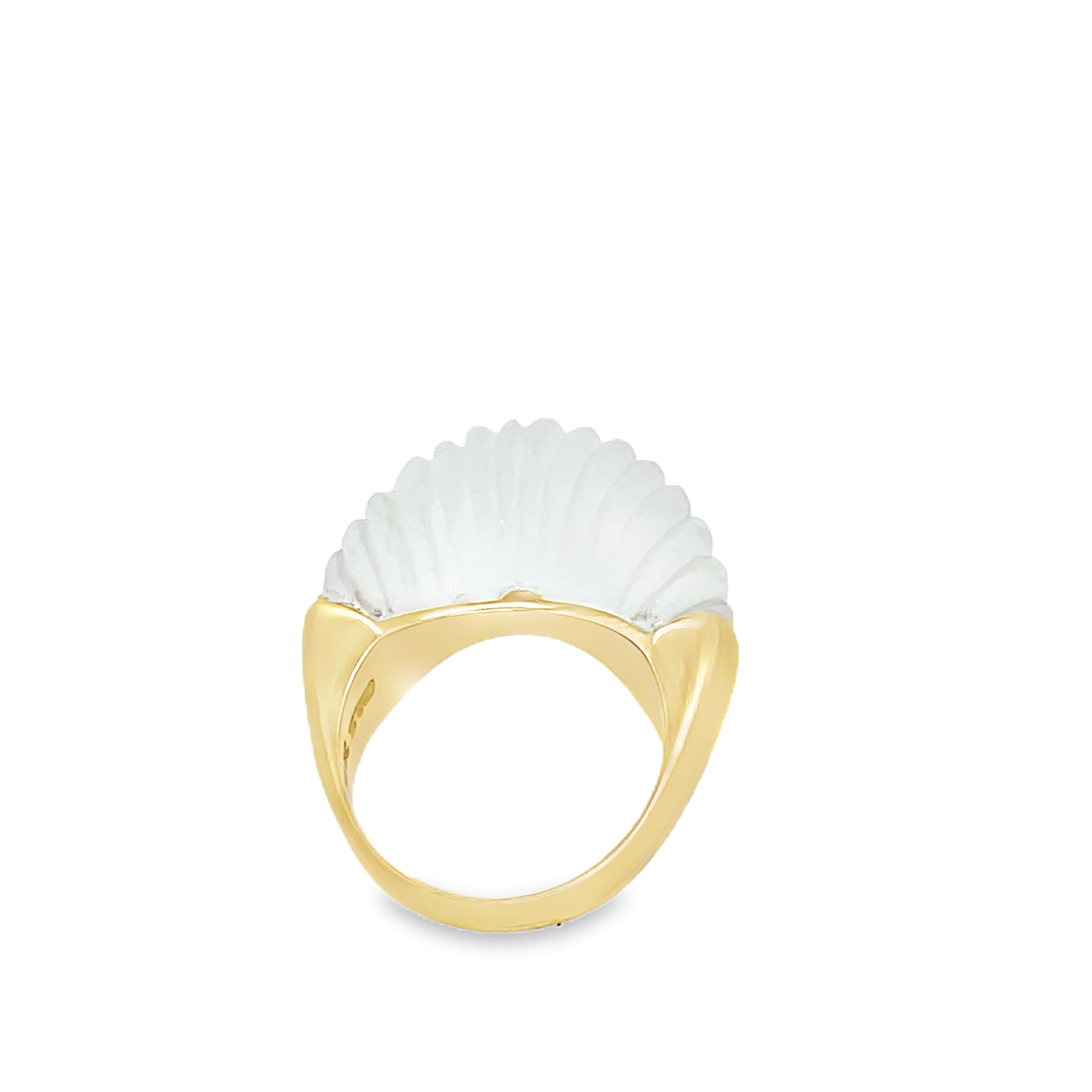Anillo Oro Amarillo 9ct Cristal Blanco en Excelente estado para la venta en London, GB