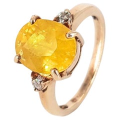 9ct Yellow Gold Yellow Sapphire Ring