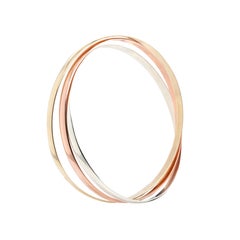 9ct Yellow, Rose and White Gold Russian Wedding Bangle