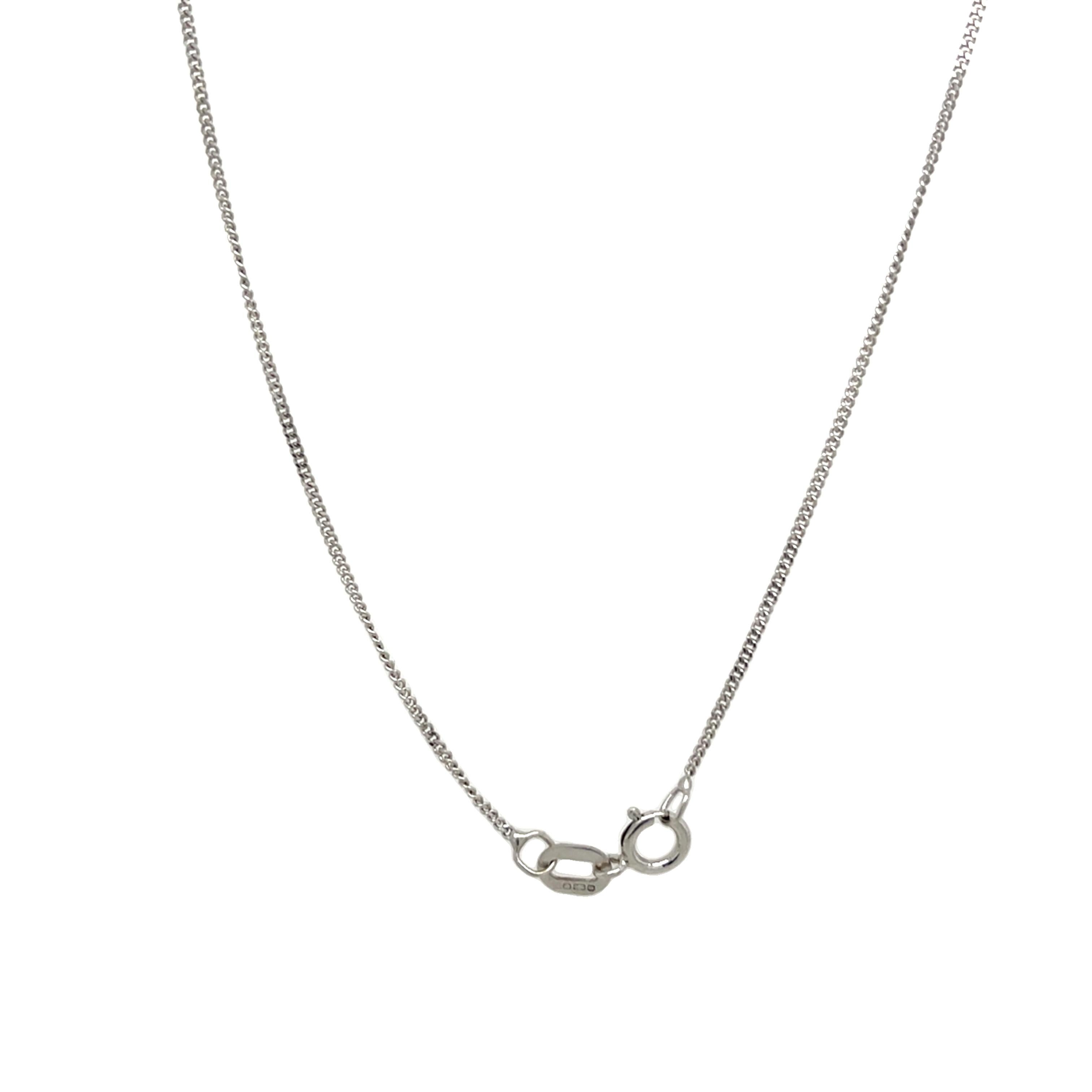 Taille ronde Or jaune et blanc 9ct 0.18ct Diamant suspendu à une chaîne de 18