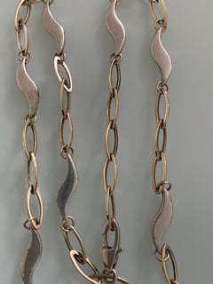 9ct  Gold Wave Link Chain Necklace