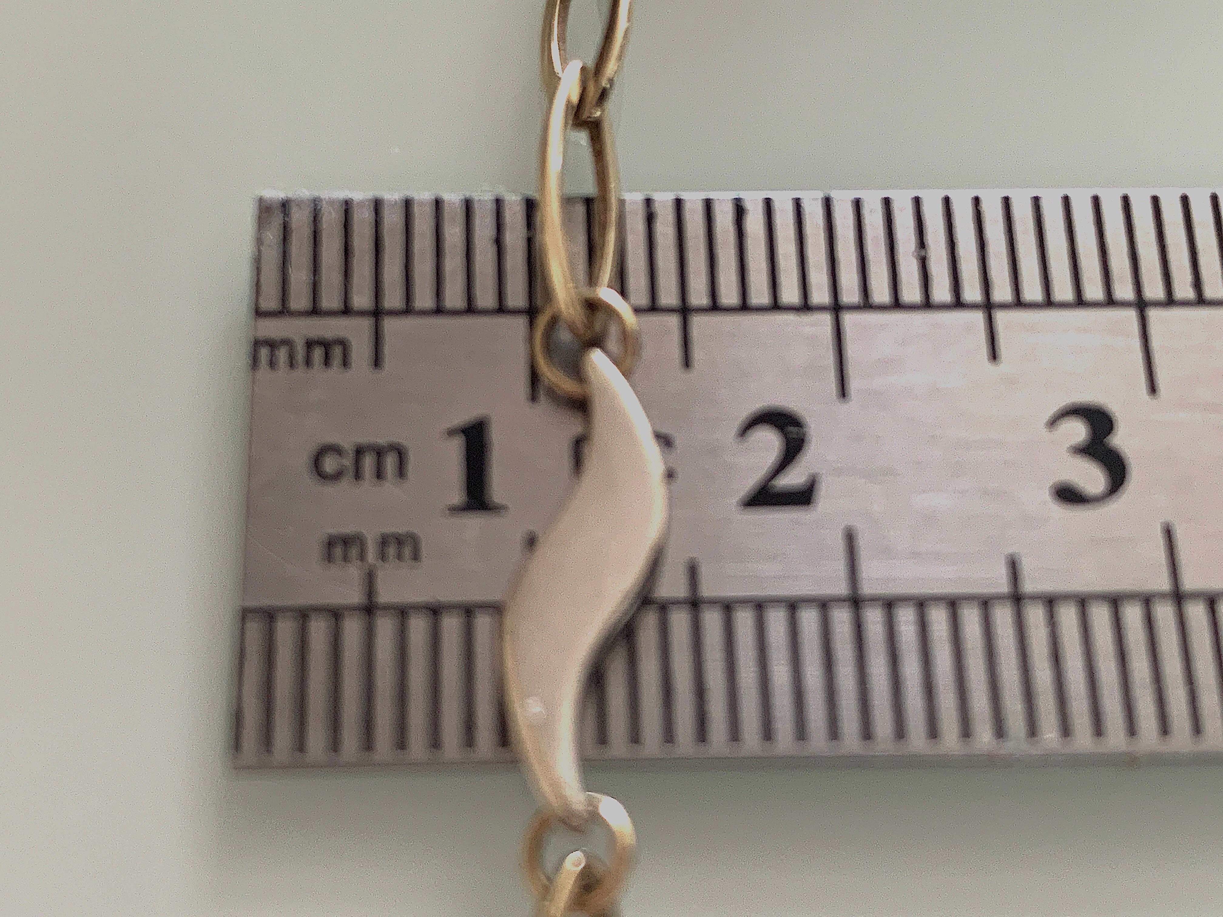 Chaîne collier Wave en or jaune et blanc 9 carats Pour femmes en vente