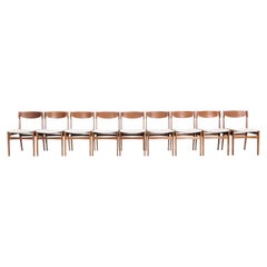 Lot de 9 chaises « Midcentury » au design vintage, style Erik Buch, en teck, années 60