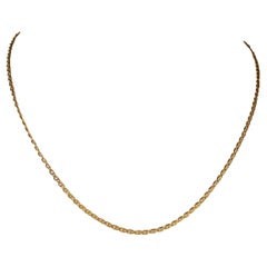 9K 375 Yellow Gold Anchor (Mariner) Links Vintage Chain, 53.5cm, Italy