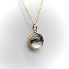 9K Gold Essex Crystal Horse Charm or Pendant, circa 1985