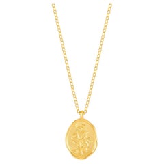 9k Gold Men's St. Christopher Talisman Necklace