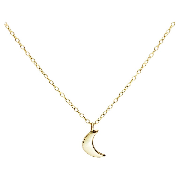 9K Gold Mond Anh nger Halskette Im Angebot Bei 1stDibs 9k-gold-mond-anh-nger-halskette-im-angebot-bei-1stdibs