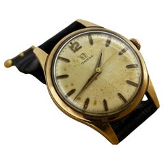 9K Gold Omega ref 96562 Manual Rare Caliber 420 Vintage 1950's Mens' Watch