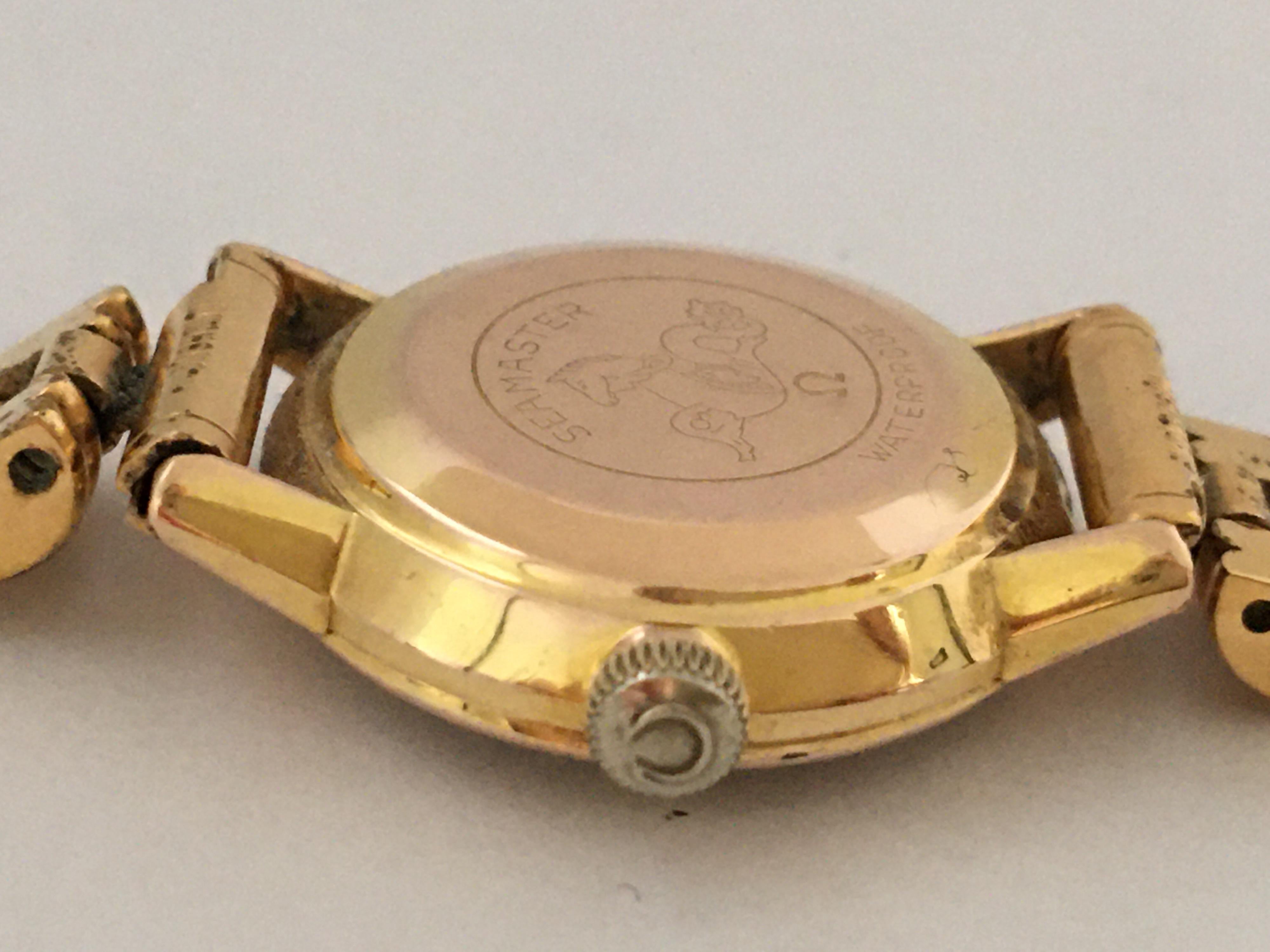 9 Karat Gold Omega Seamaster De Ville Watchgold Plated Metal Strap 5