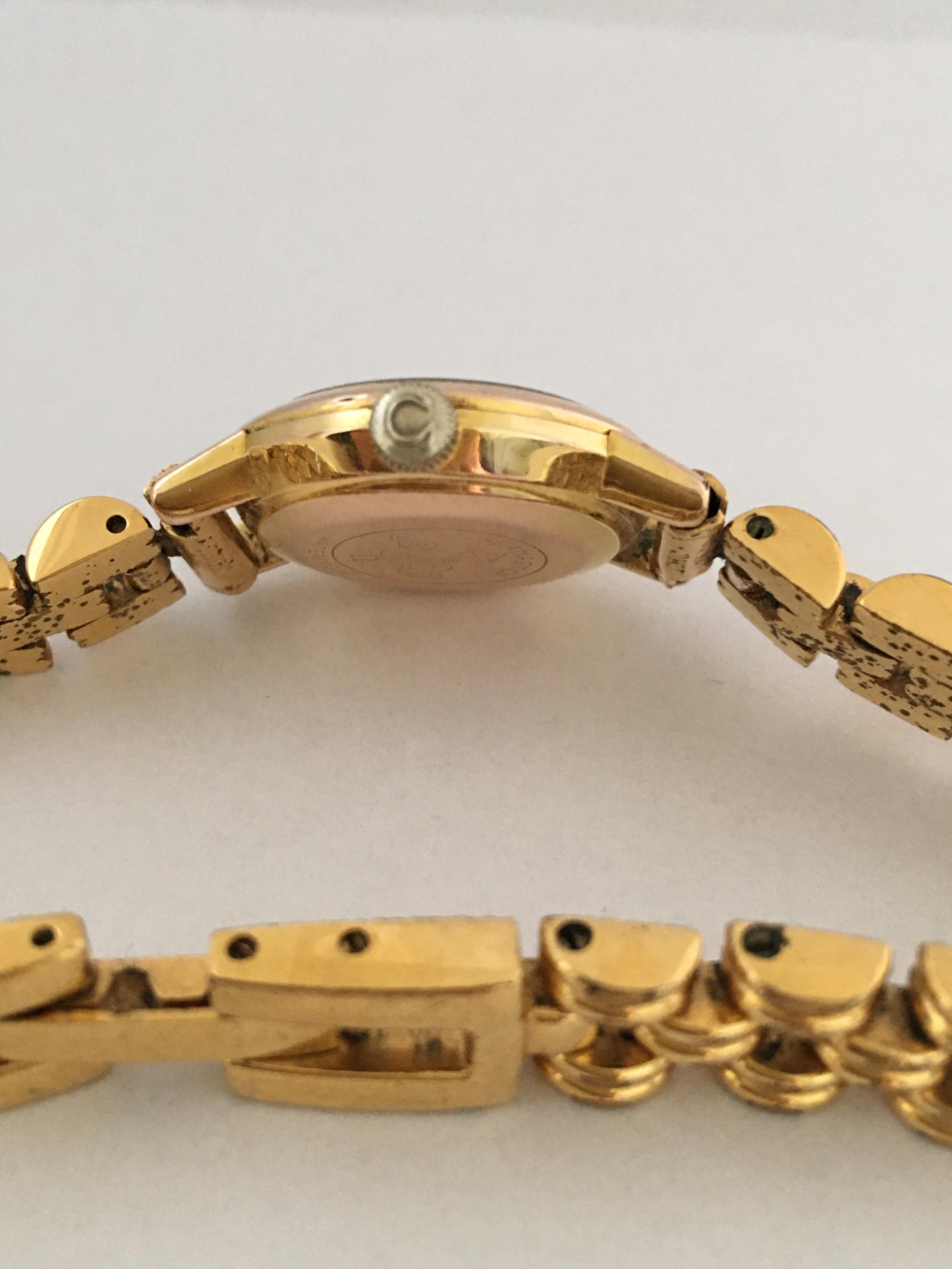9 Karat Gold Omega Seamaster De Ville Uhrvergoldetes Metallarmband 1