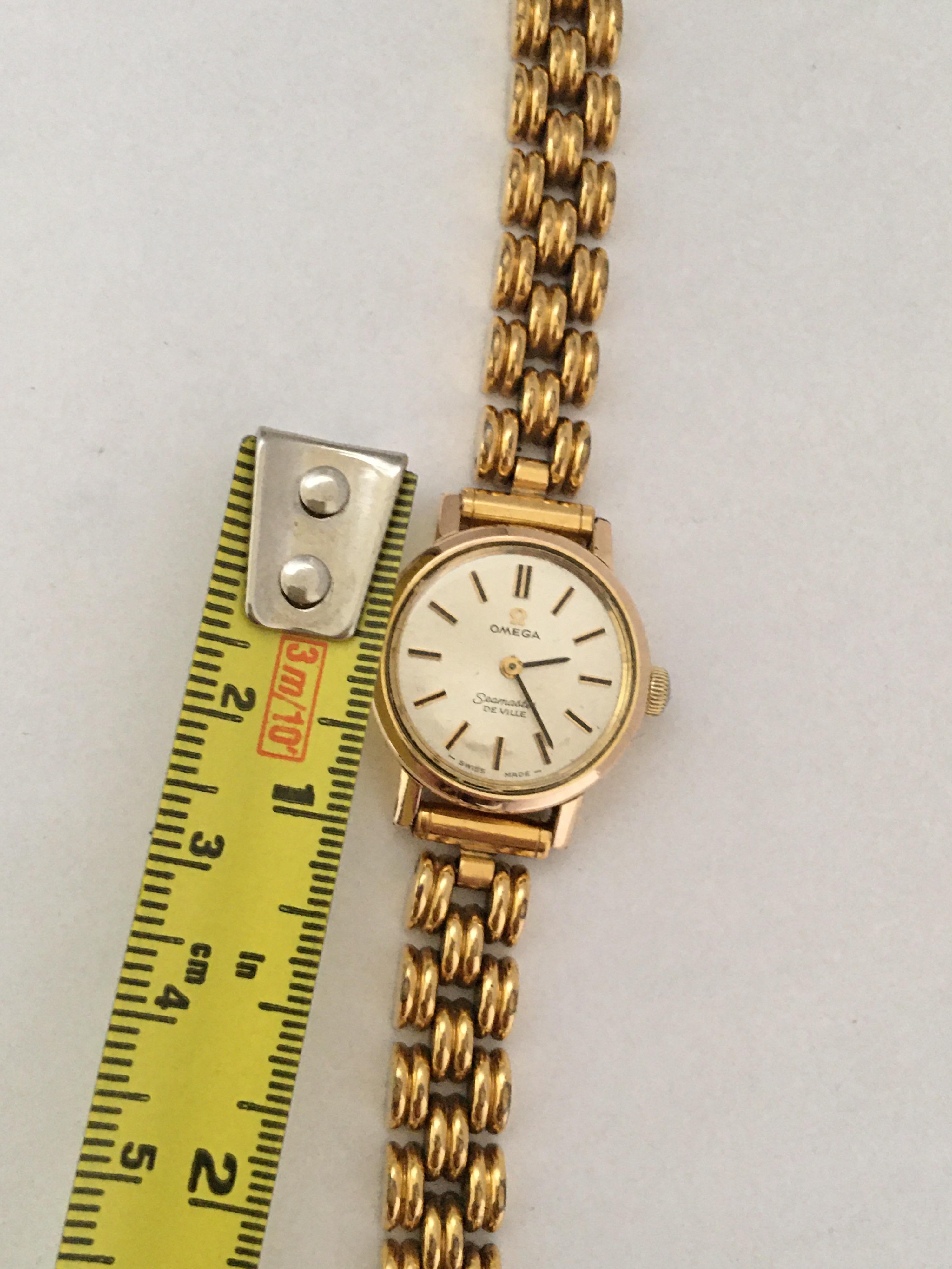 9 Karat Gold Omega Seamaster De Ville Uhrvergoldetes Metallarmband 3