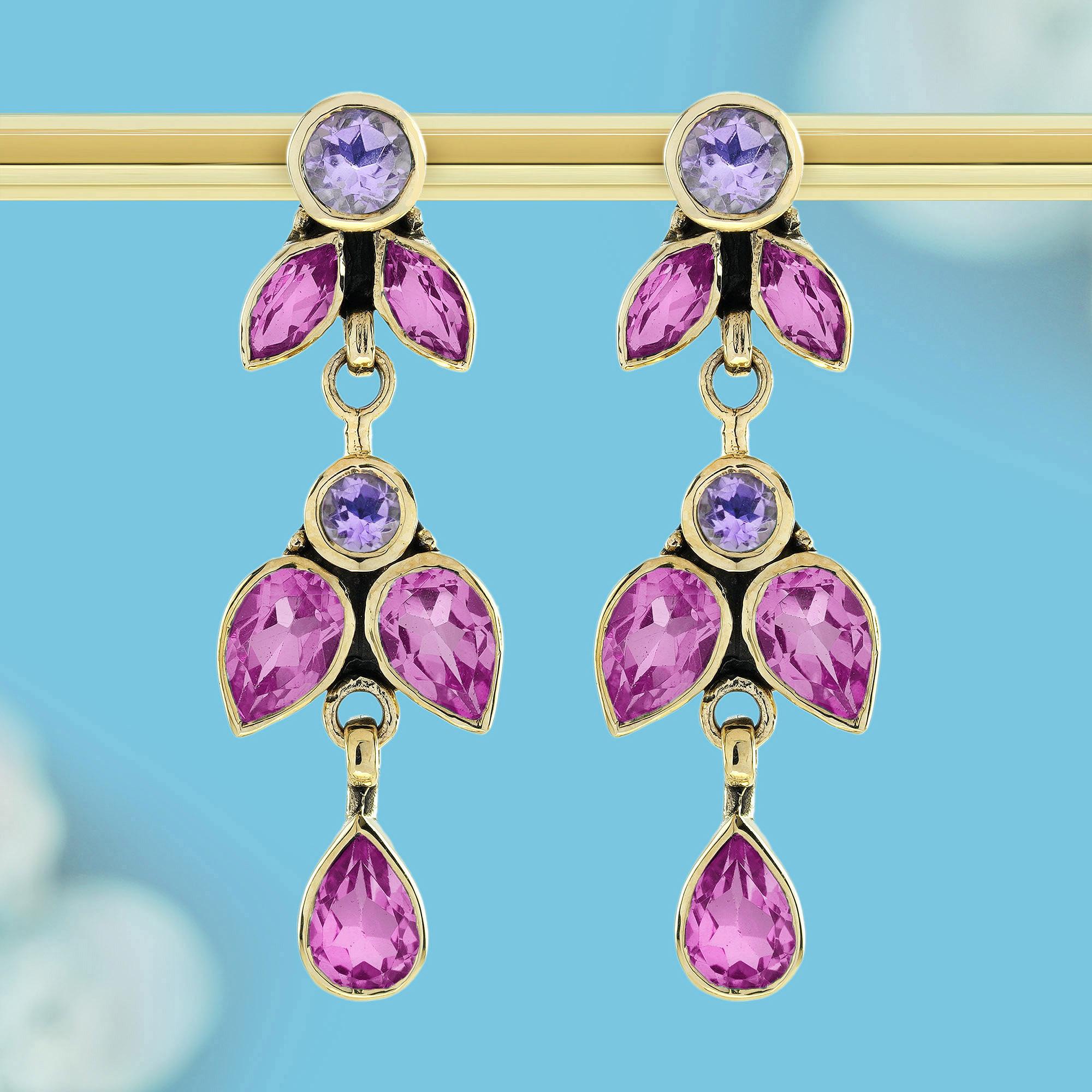 Designed to enchant and inspire. Soft pink amethyst forms the wings, capturing light with a gentle sparkle that feels both romantic and graceful. Deep pink rubies accent the body and tips, adding a rich pop of color that brings the butterfly to