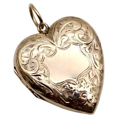 1940's Birks Sterling Silver Locket Necklace, Vintage Hand Engraved Extra  Large Oval Pendant - Celebrating Love