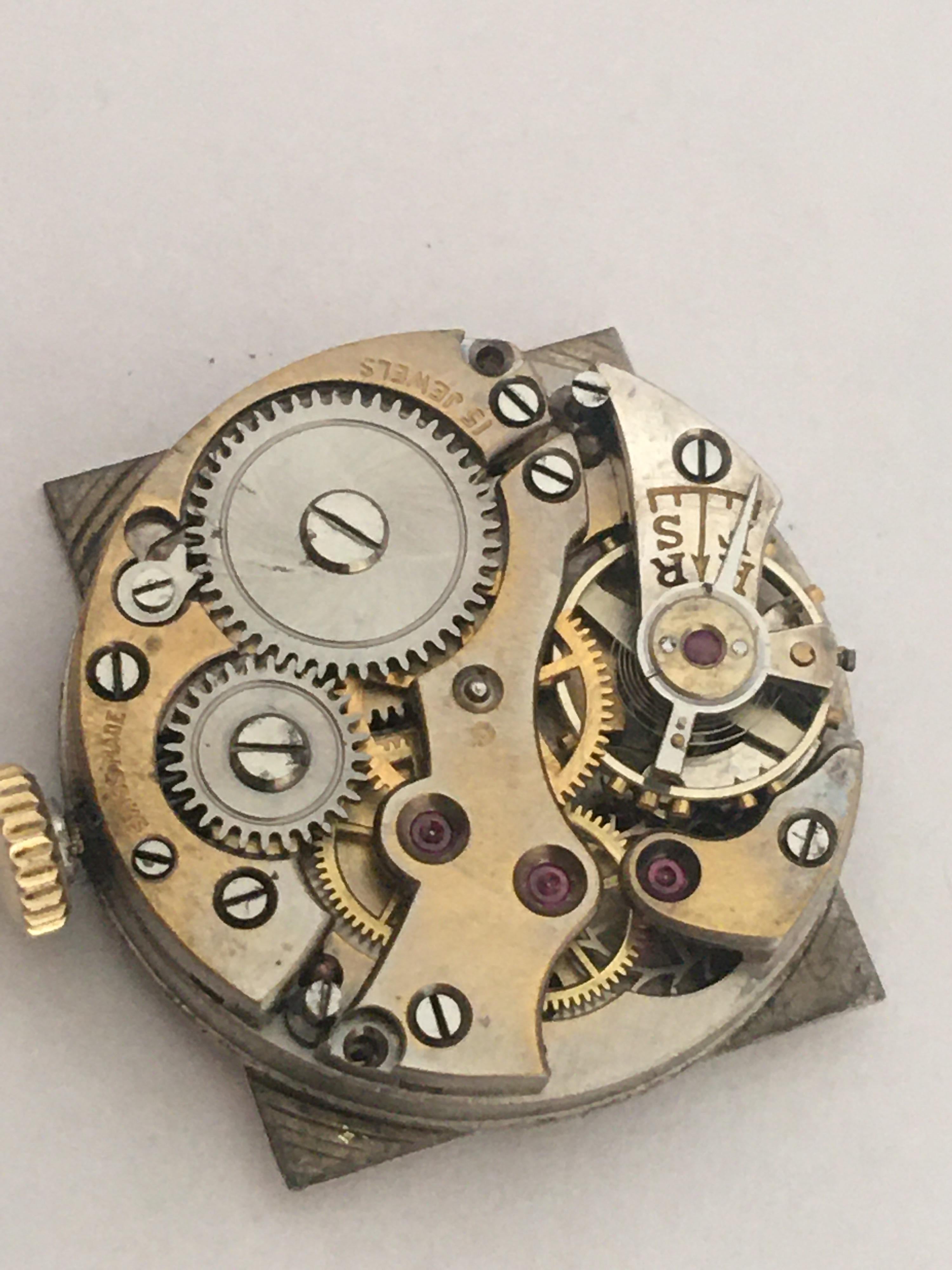 9 Karat Gold Vintage 1930s J. W. Benson London Mechanical Watch 5