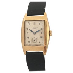 9 Karat Gold Vintage 1930s J. W. Benson London Mechanical Watch