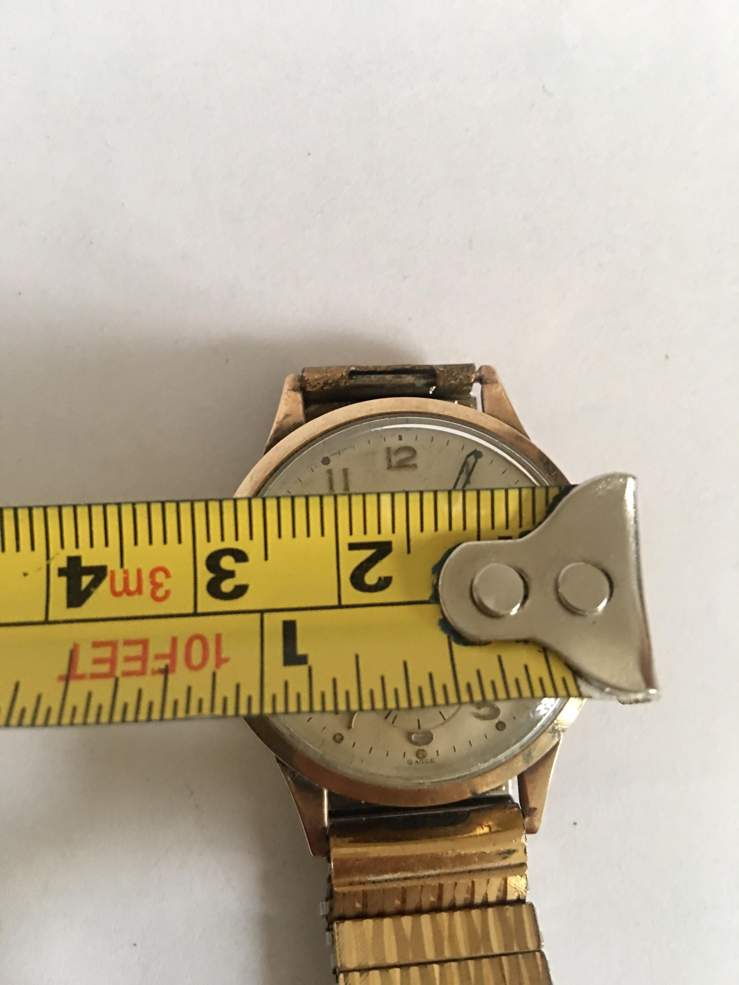 9 Karat Gold Vintage 1950s Tudor Rolex Mechanical Wristwatch For Sale 8