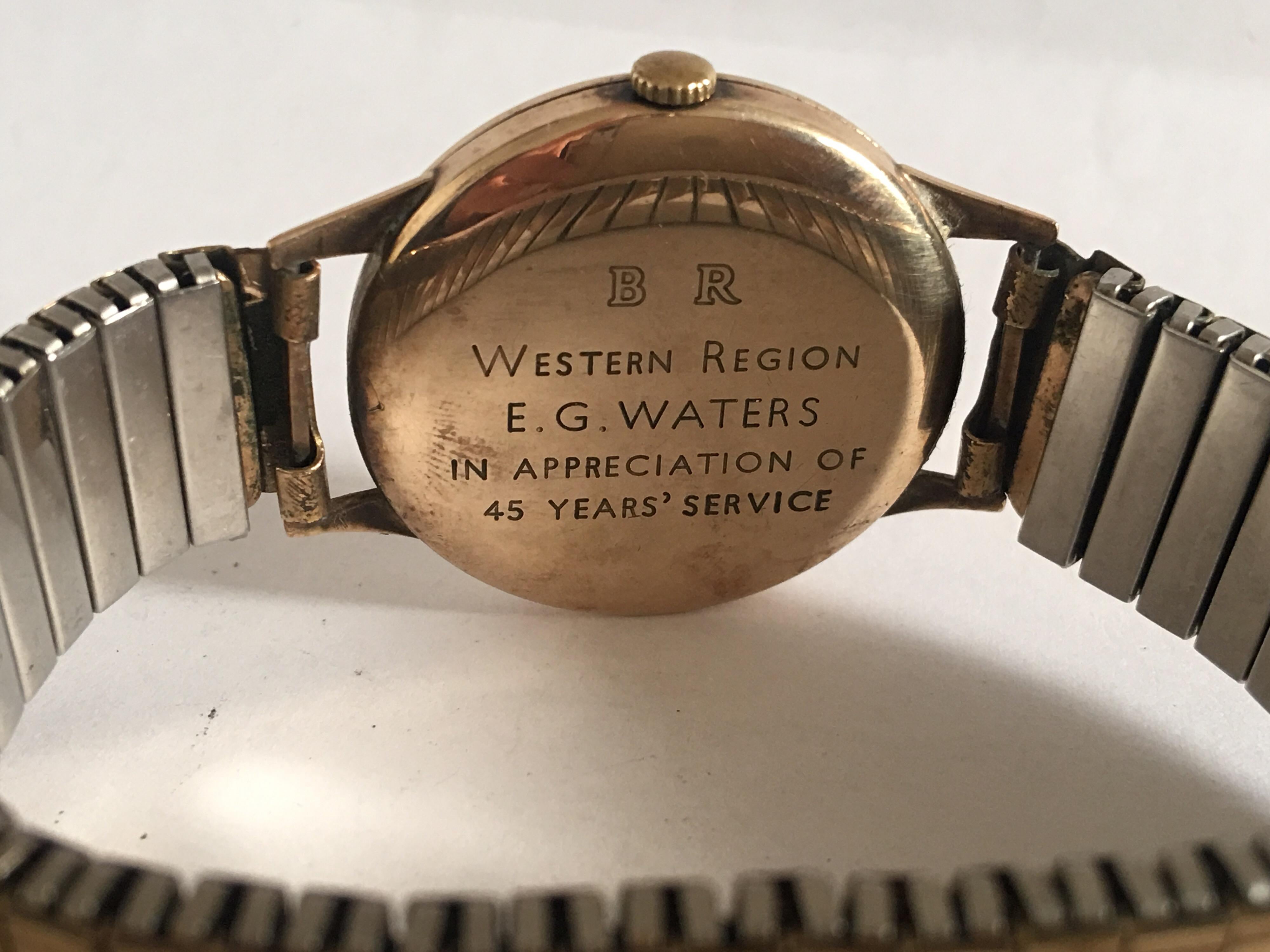 Women's or Men's 9 Karat Gold Vintage 1950s Tudor Rolex Mechanical Wristwatch For Sale