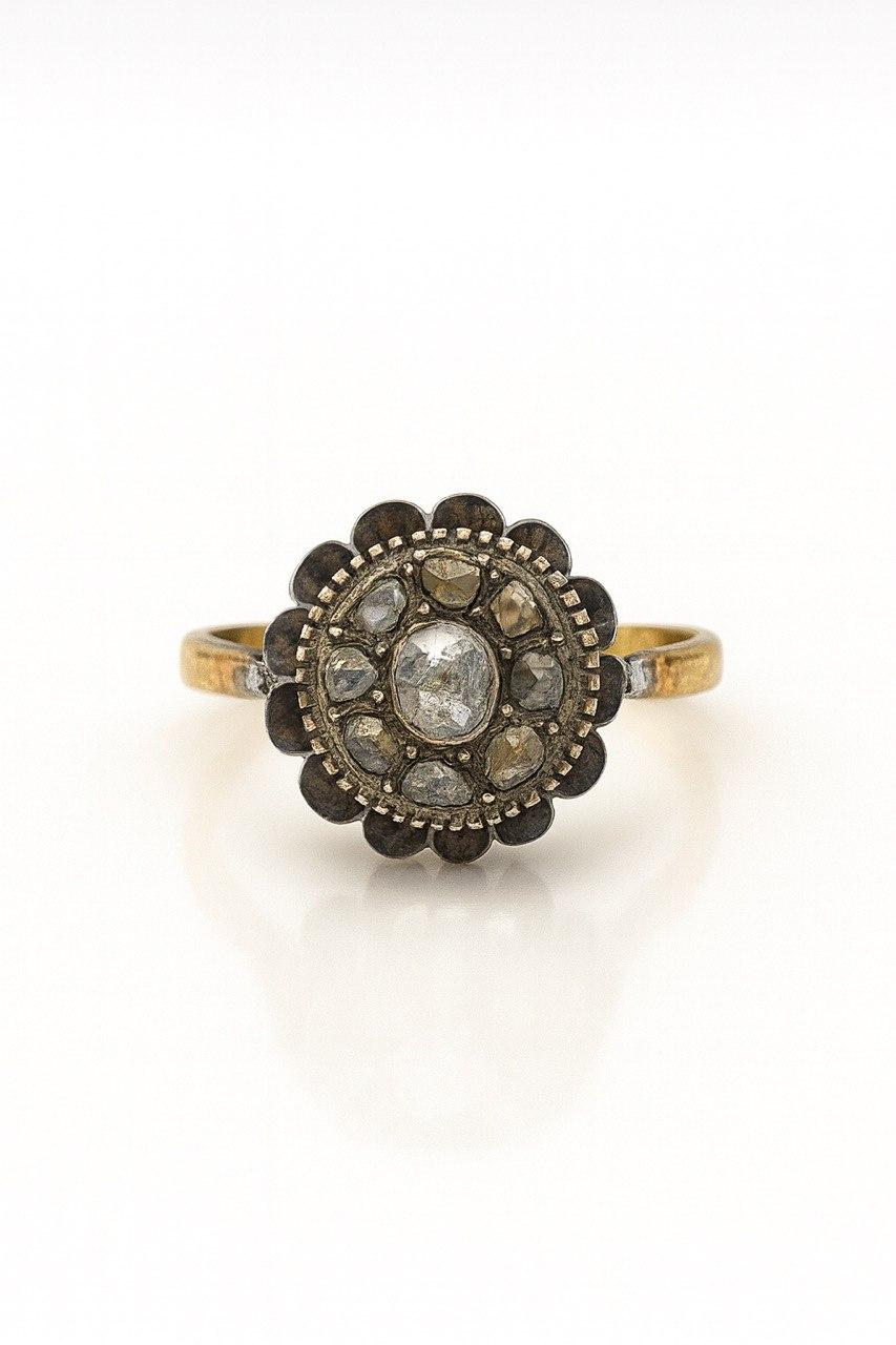 9k Diamantring im Rosenschliff im Angebot 1
