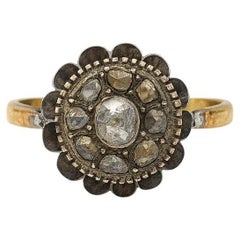 9k Diamantring im Rosenschliff