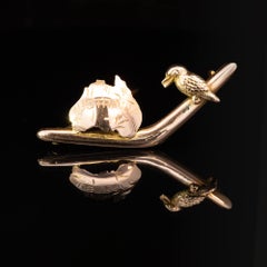 9K Rose Gold Federation Boomerang & Kookaburra Brooch Circa 1901