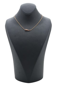9K Rose Gold Necklace and pendant with natural black diamonds_127476