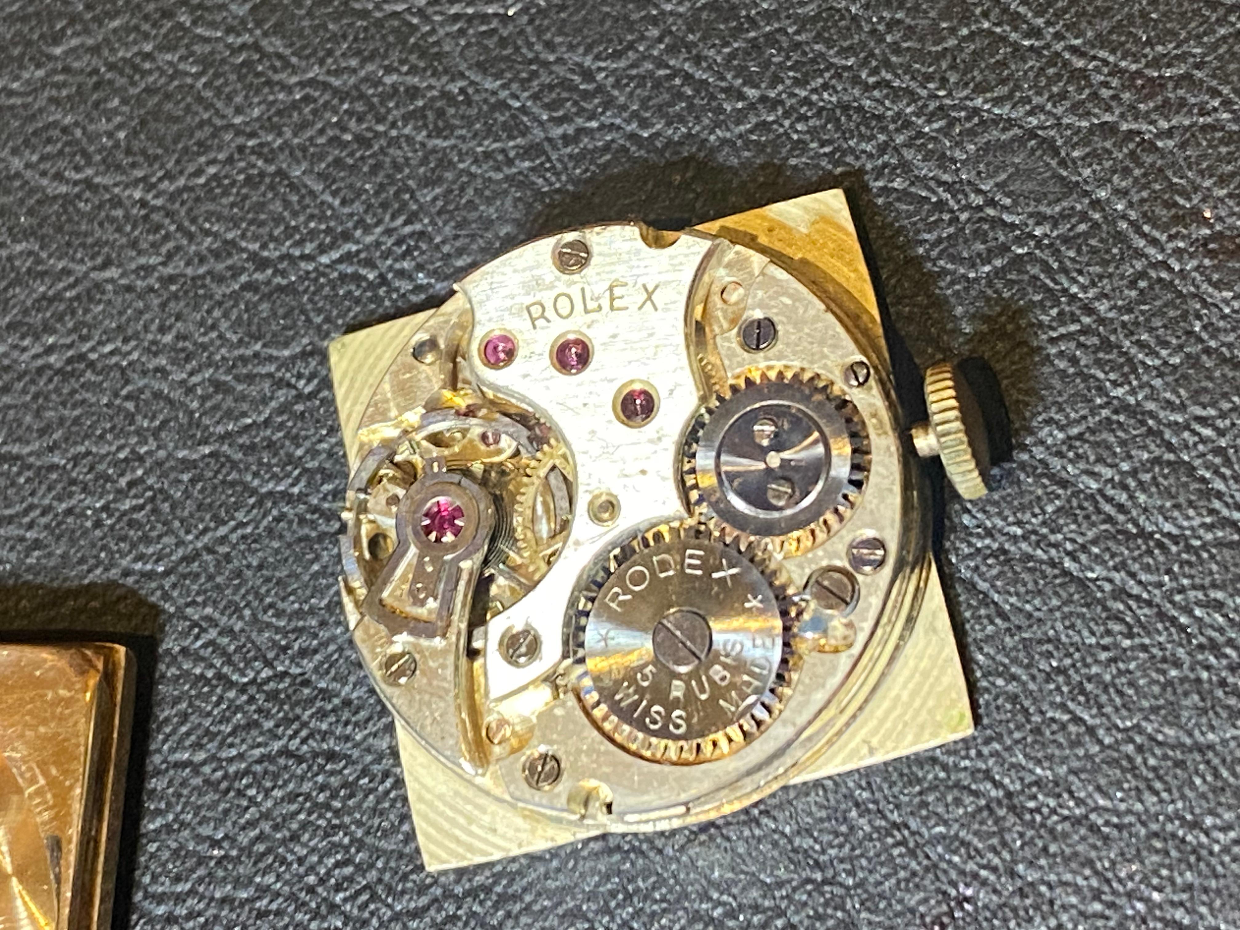 Retro 9k Rose Gold Vintage Rolex c1949 Square 26mm Manual Gents' Watch. Fine & V Rare.