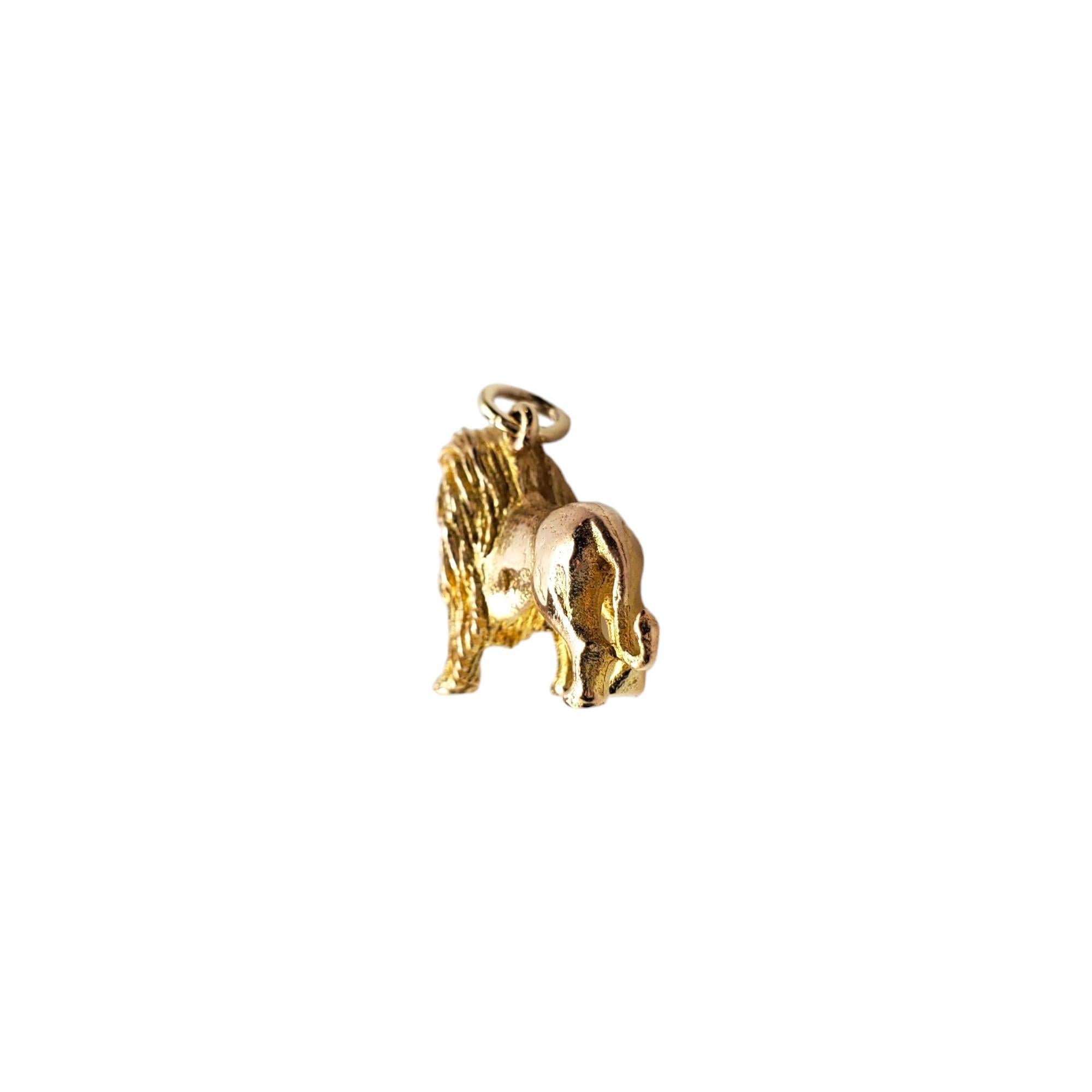 Women's 9K Solid Yellow Gold Lion Charm #16586 For Sale