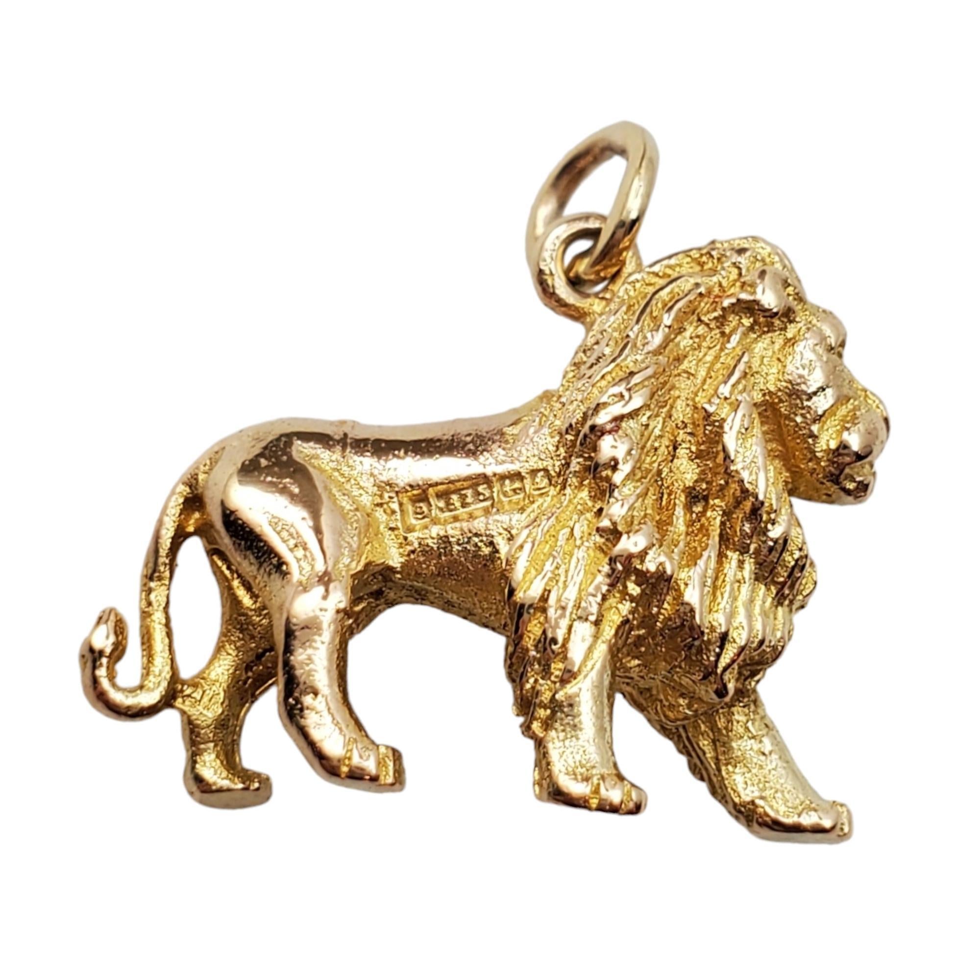 9K Solid Yellow Gold Lion Charm #16586 For Sale 3