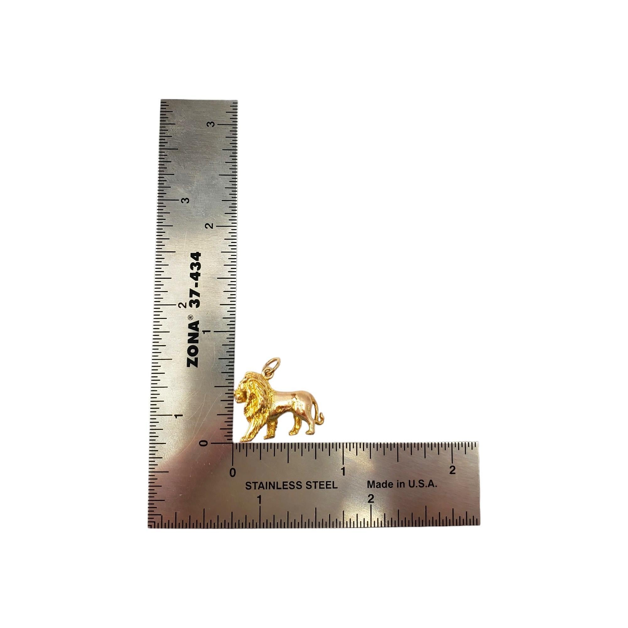 9K Solid Yellow Gold Lion Charm #16586 For Sale 4
