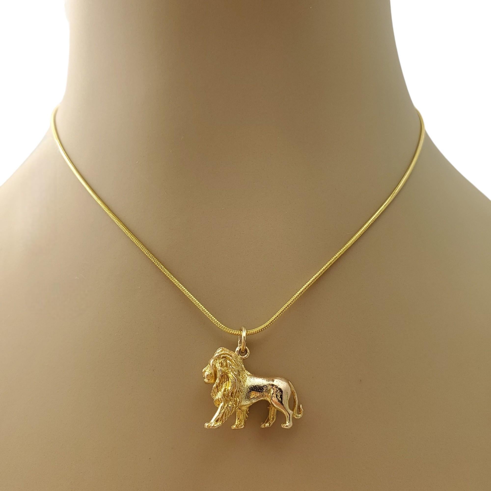 9K Solid Yellow Gold Lion Charm #16586 For Sale 5