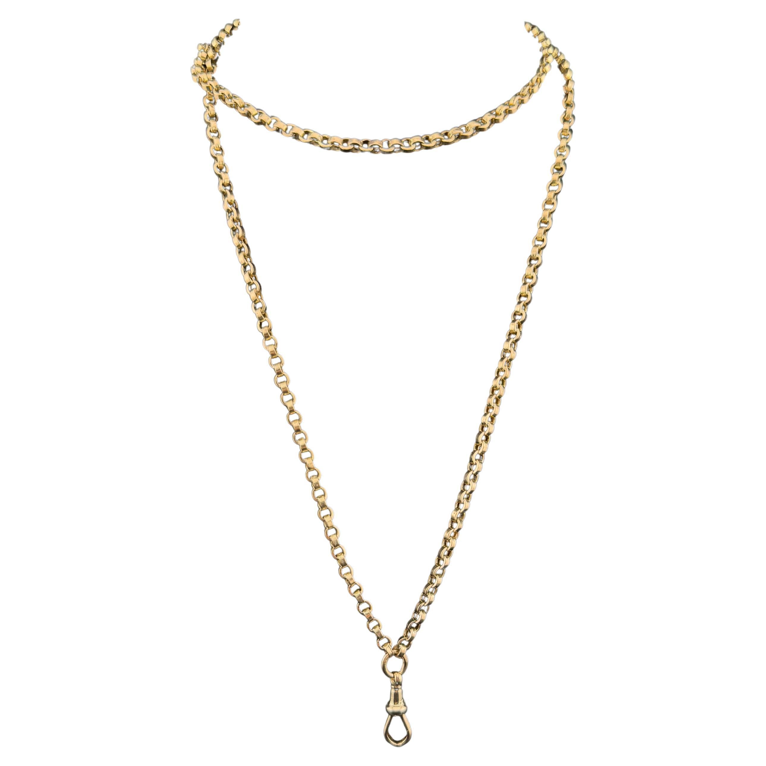 9k Vintage Watch Chain With Clasp