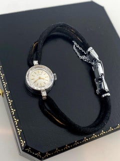 9K Weißgold & 0.30ct Diamant Cyma Retro Cocktail Uhr, circa 1960er Jahre.