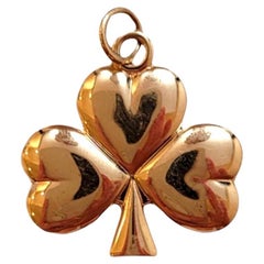 9K Yellow Gold 3 Leaf Clover Charm #18448