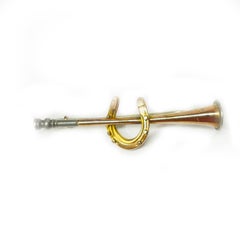 9K Yellow Gold Antique Horse Shoe Brooch