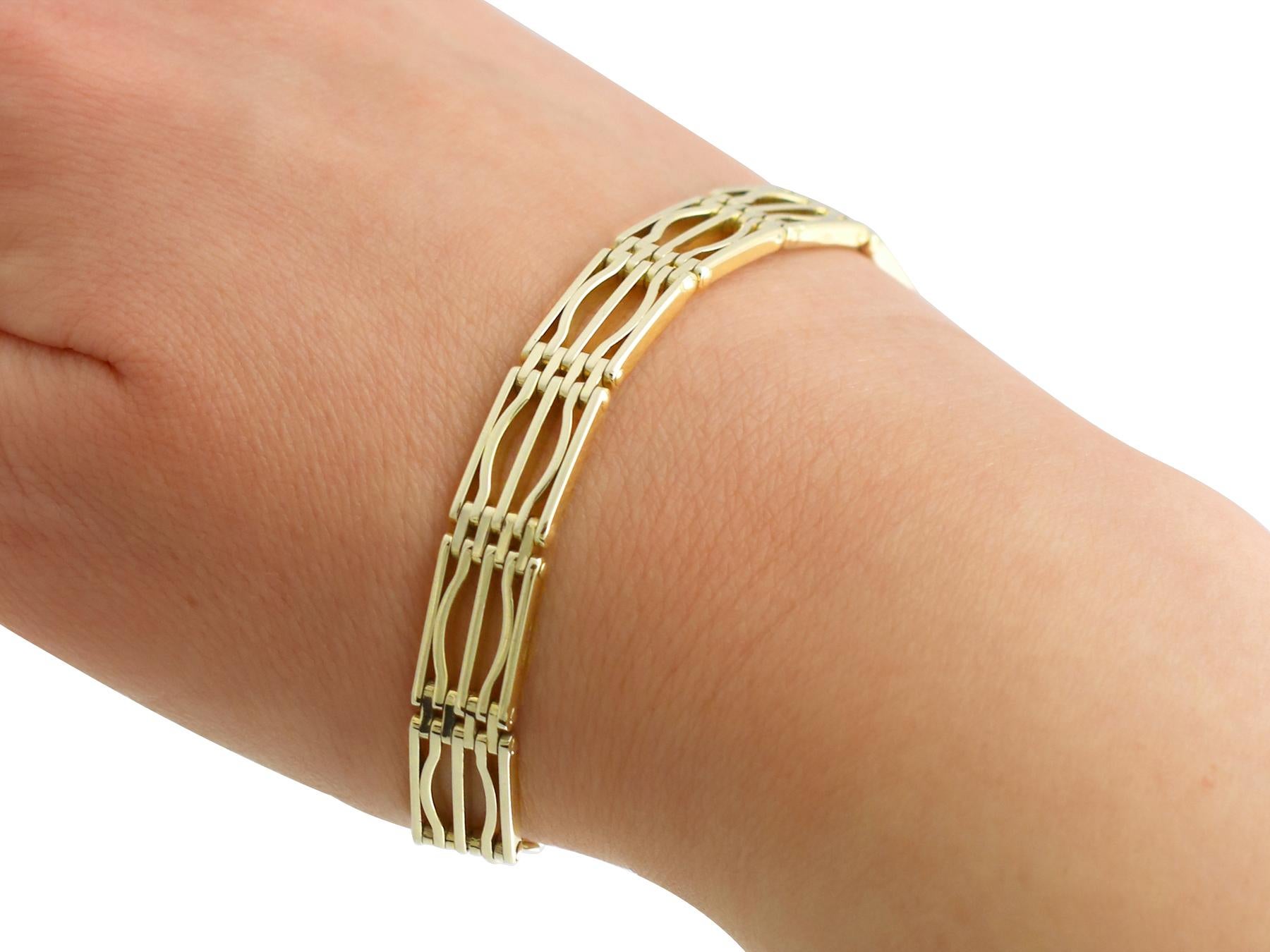 Yellow Gold Gate Link Bracelet 2