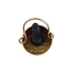 9K Yellow Gold Bucket of Champagne Charm #13468