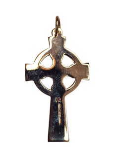 9k Yellow Gold Celtic Cross Charm #25548
