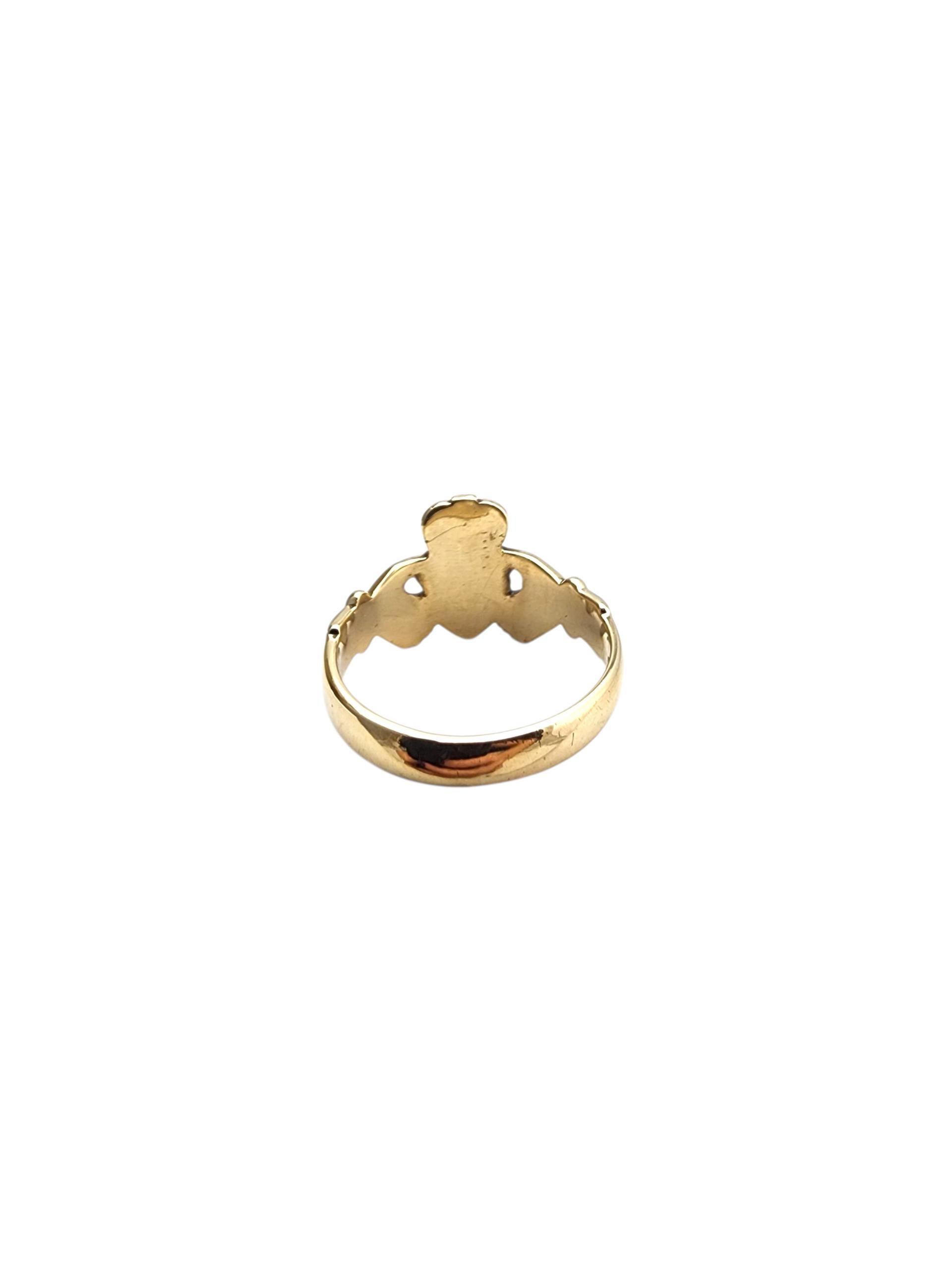 Women's 9K Yellow Gold Claddagh Ring #22853 For Sale
