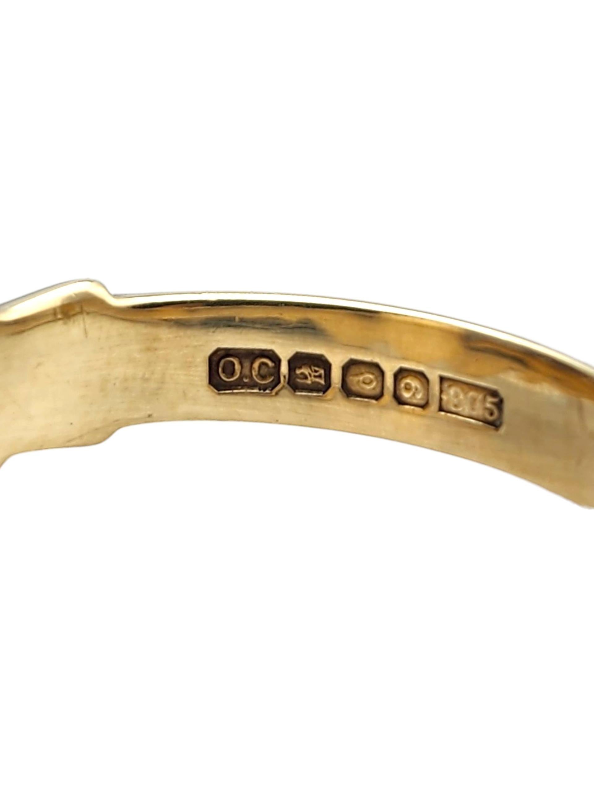 9K Yellow Gold Claddagh Ring #22853 For Sale 1