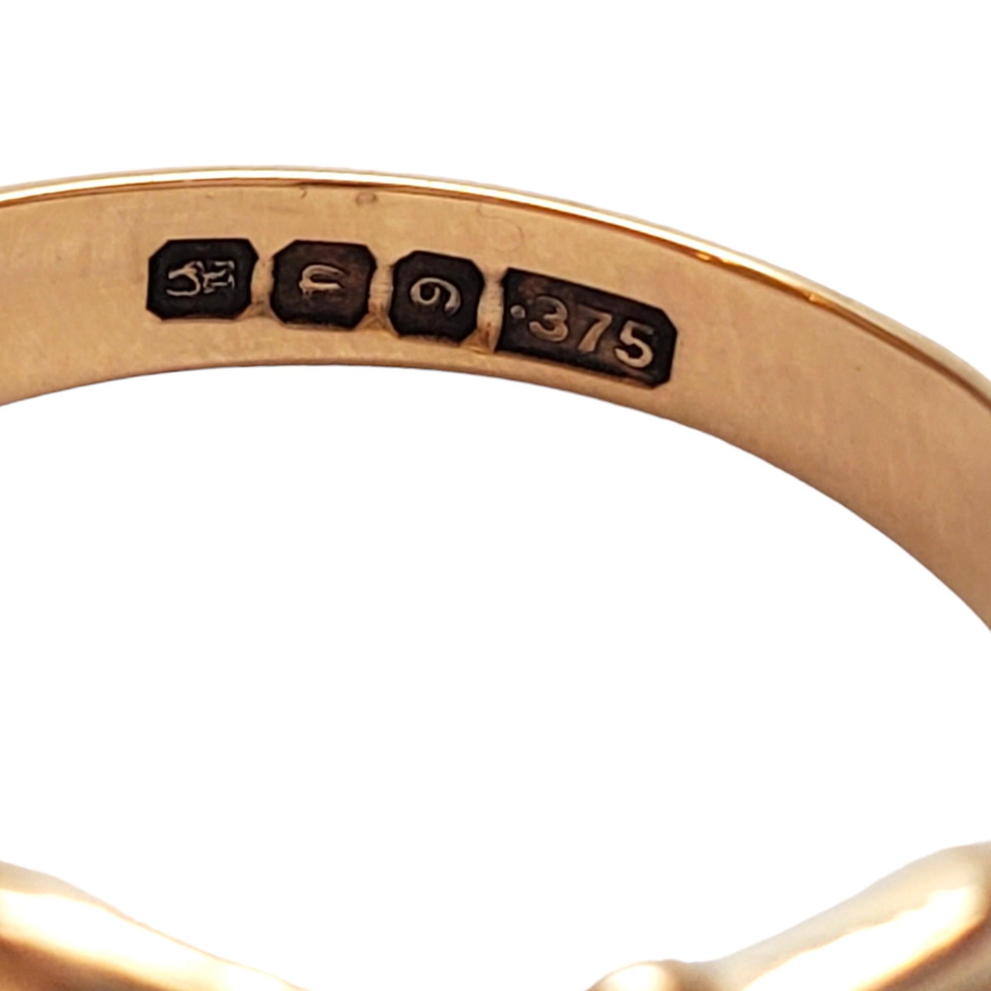 9K Yellow Gold Claddagh Ring Size 6.5 #17523 1