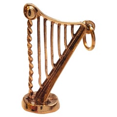 Breloque Harpe en or jaune 9K #17996
